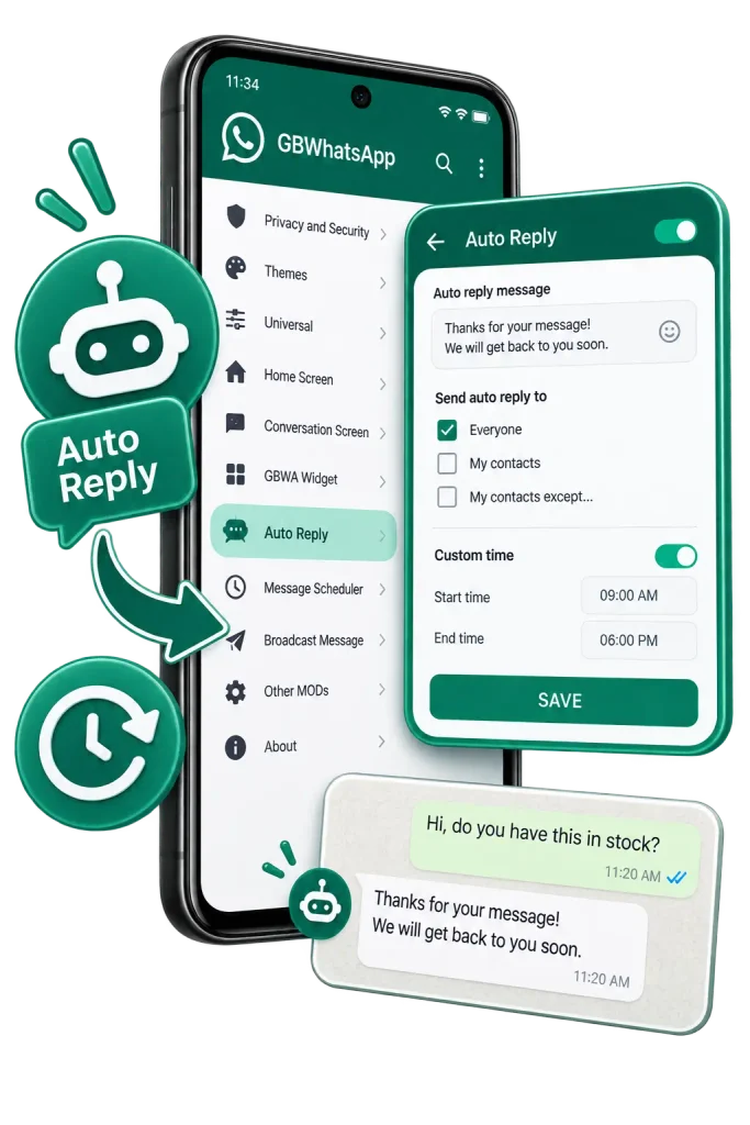 Whatsapp gb Auto Reply